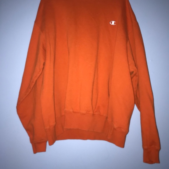 Champion Burnt Orange Sweatshirt Oversized Men’s L - Picture 2 of 3